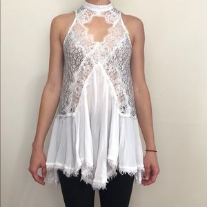 Free People lace tunic top